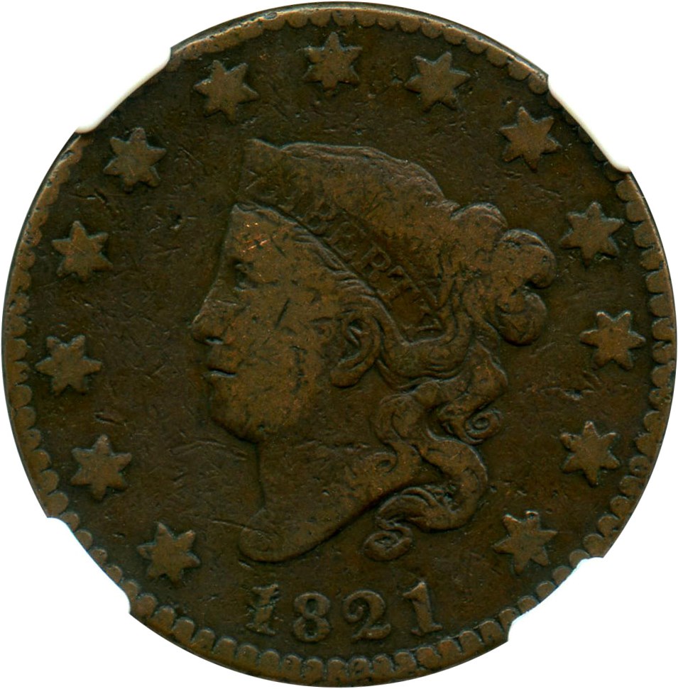 image for: 1821 1c NGC VG-10 BN