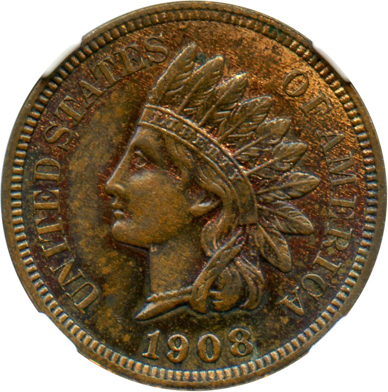 image for: 1908 1c NGC MS64 BN