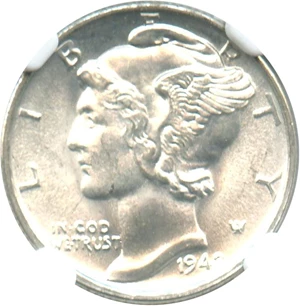 image for: 1942-S 10c NGC MS66