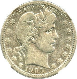 image for: 1905-S 25c NGC F12