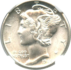 image for: 1945-D 10c NGC MS65 - No Reserve!