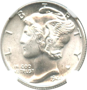 image for: 1944 10c NGC MS66 FB