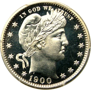 image for: 1900 25c PCGS Proof 67 CAM