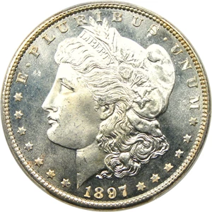 image for: 1897 $1 PCGS/CAC MS66+ PL