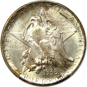 image for: 1938-D Texas 50c PCGS/CAC MS67+