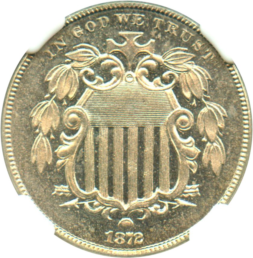 image for: 1872 5c NGC Proof 64