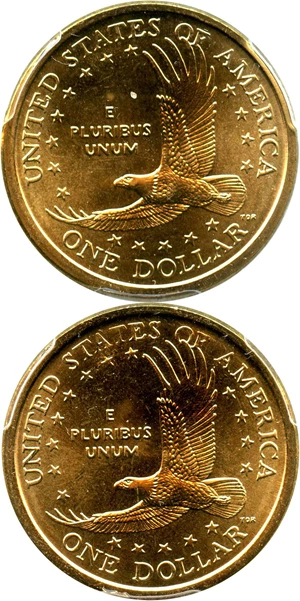 image for: Lot of 2008-P Sac $1: Both PCGS MS67 (2 Coins)