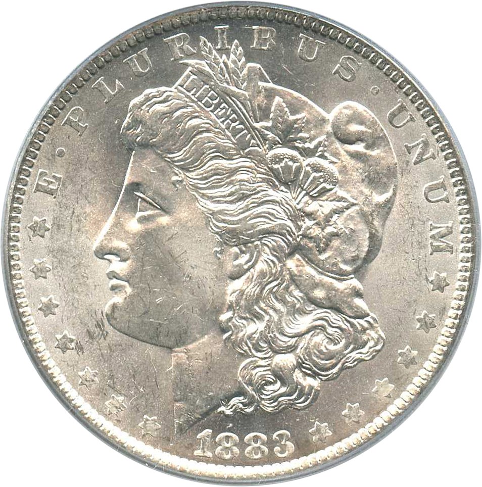 1883 O Morgan Dollar Partial E Reverse VAM 36A Mint State