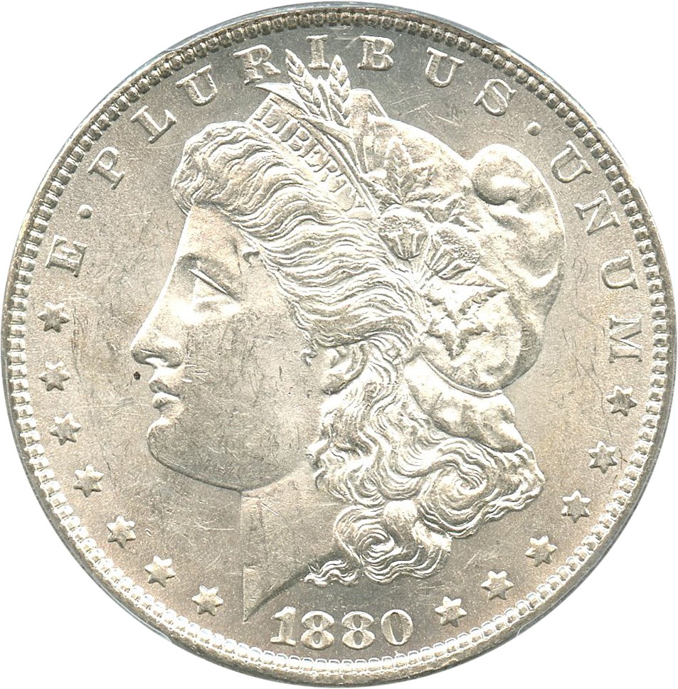 image for: 1880-O $1 PCGS MS62 (VAM-6A, 8/7, Ear)