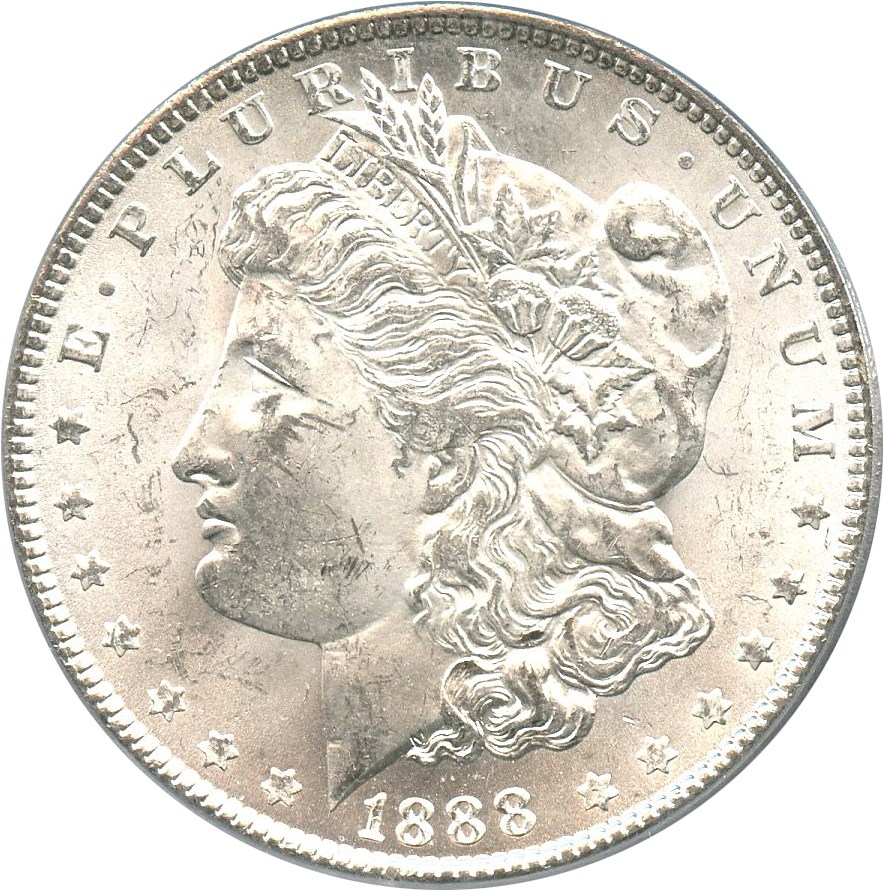 image for: 1888 $1 PCGS MS63 (VAM-7, Doubled Reverse)