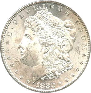 image for: 1880-S $1 PCGS MS64 (VAM-10, 8/7, Crossbar)