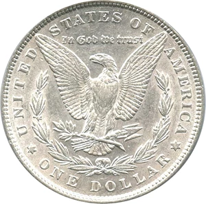 image for: 1884 $1 PCGS AU53 (VAM-3, Large Dot)