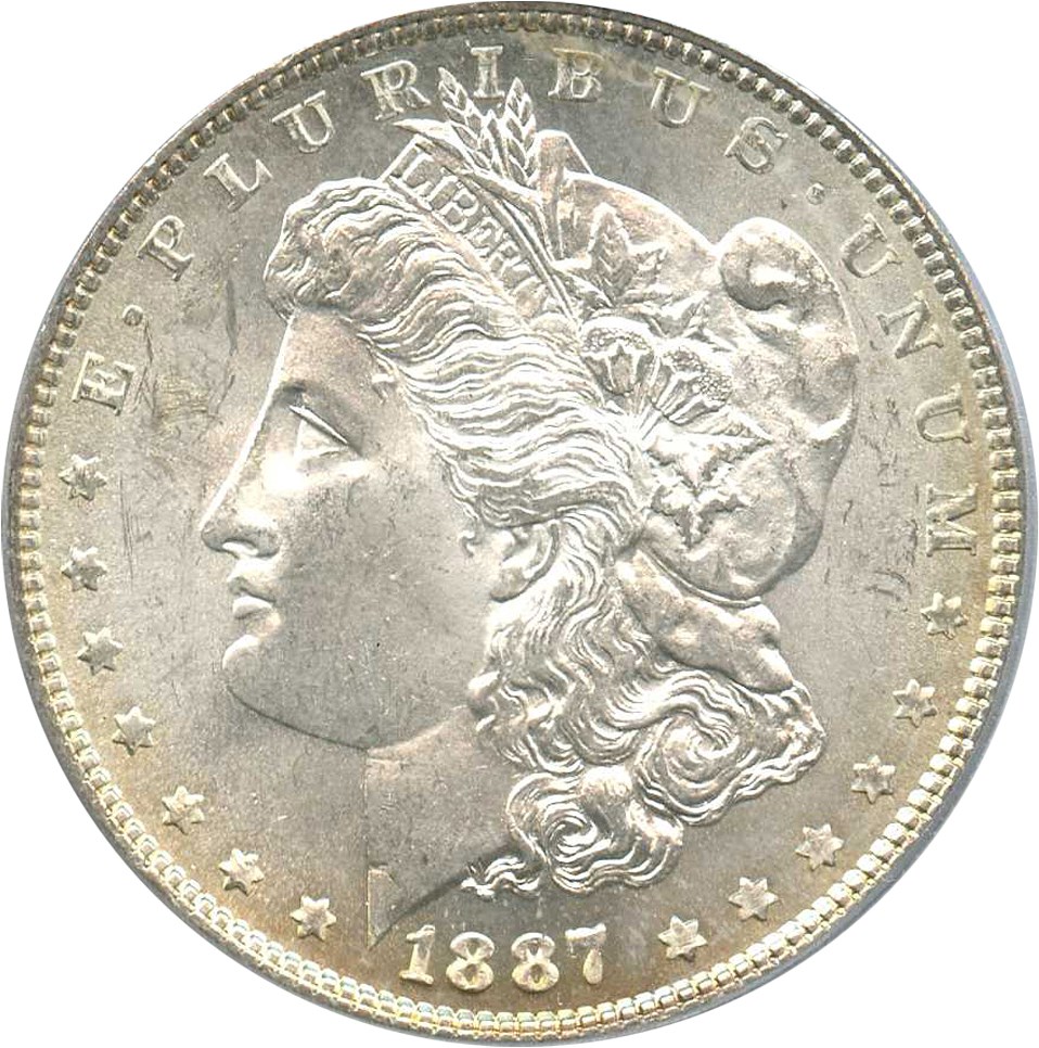 image for: 1887 $1 PCGS MS62 (VAM-5, Doubled Date)