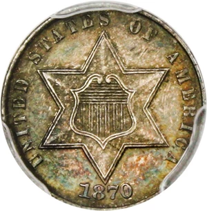 image for: 1870 3cS PCGS Proof 64