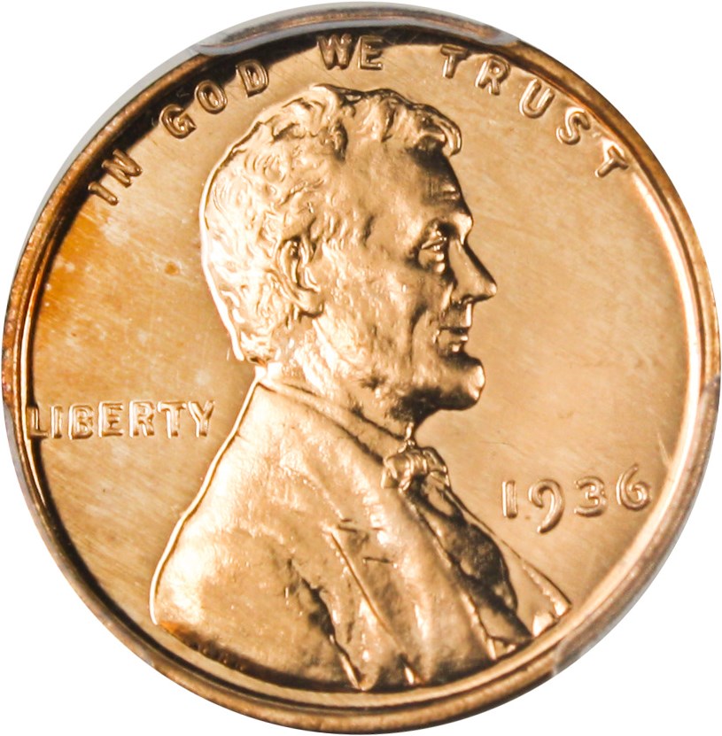 image for: 1936 1c PCGS/CAC Proof 65 RD CAM (Type 2, Brilliant Finish)