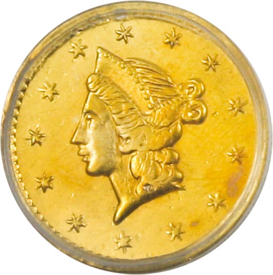 image for: California Fractional Gold: 1852 50c PCGS MS63 (BG-401)