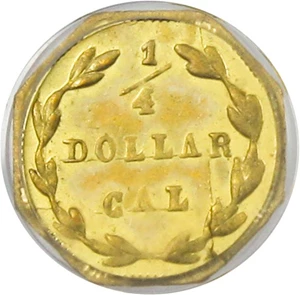 image for: California Fractional Gold: 1871 25c PCGS MS63 (BG-765)