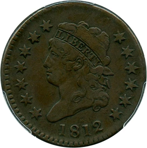 image for: 1812 1c PCGS/CAC VF35 (Large Date)