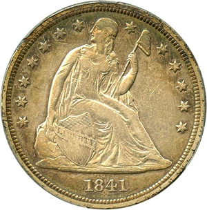 image for: 1841 $1 PCGS VF35