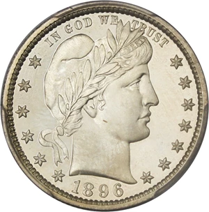 image for: 1896 25c PCGS/CAC Proof 66 CAM