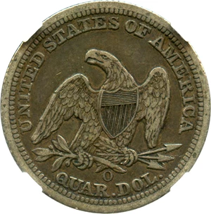 image for: 1856-O 25c NGC/CAC XF40