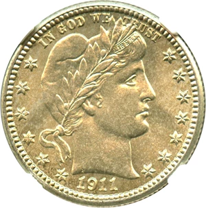 image for: 1911-S 25c NGC/CAC MS64