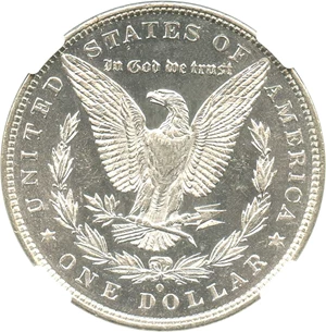 image for: 1880-O $1 NGC MS61 (VAM-43, Doubled Ear)