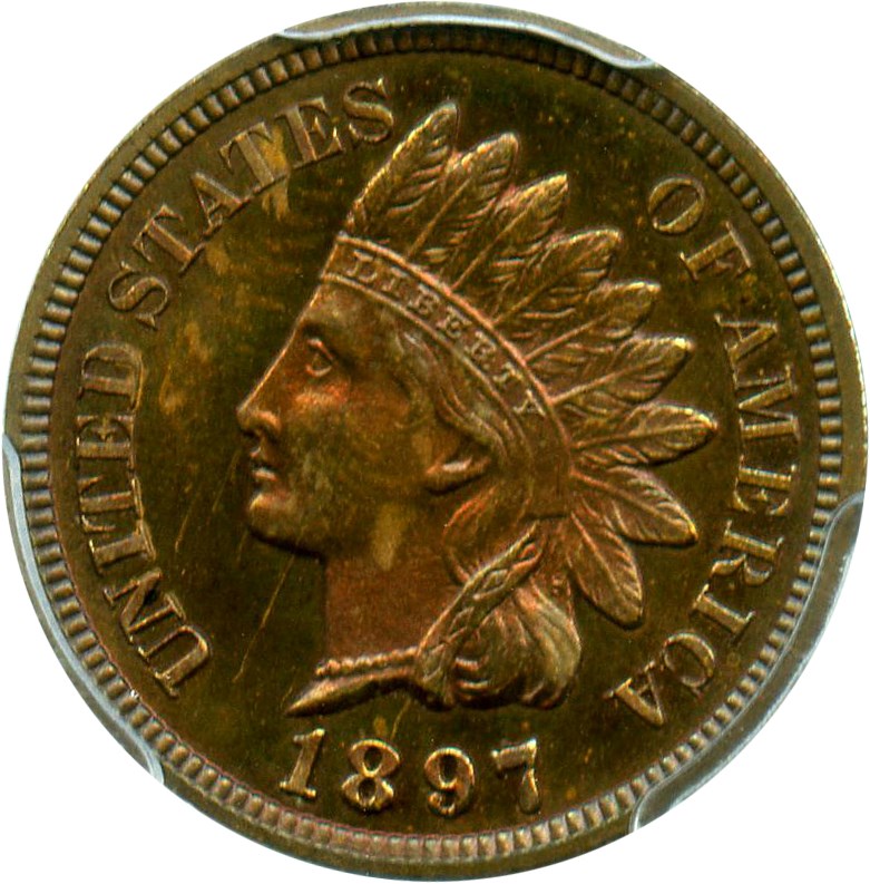 image for: 1897 1c PCGS Proof 64 RB