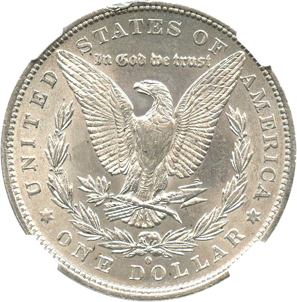 image for: 1879-O $1 NGC AU55 (VAM-28, O/Horizontal O)