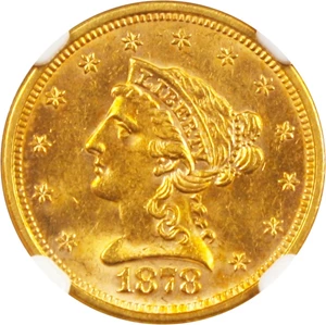 image for: 1878-S $2 1/2 NGC MS62 - No Reserve!