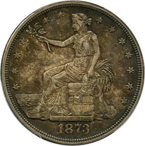 image for: 1873 Trade$ PCGS AU58