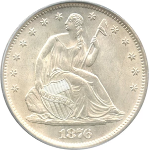 image for: 1876-S 50c PCGS MS64
