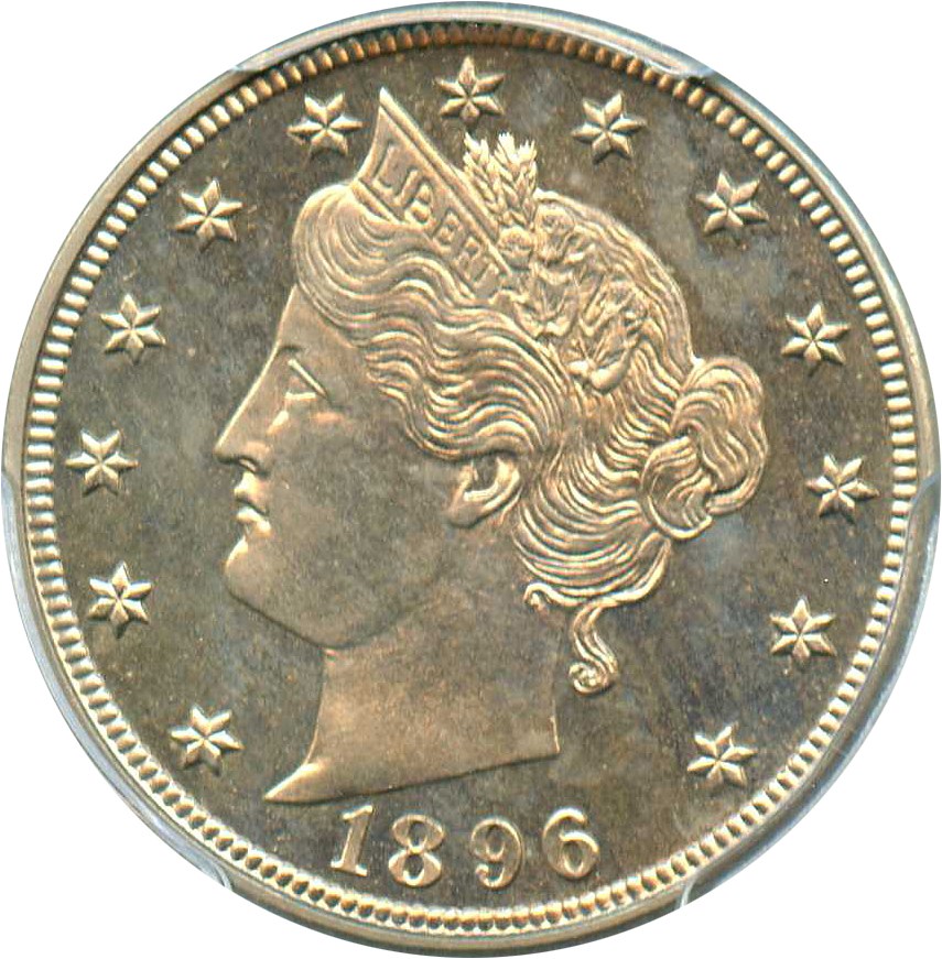 image for: 1896 5c PCGS Proof 64
