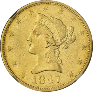 image for: 1847-O $10 NGC XF45