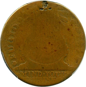 image for: 1787 Fugio PCGS Genuine Good Details (4 Cinquefoils, STATES UNITED, Damage)