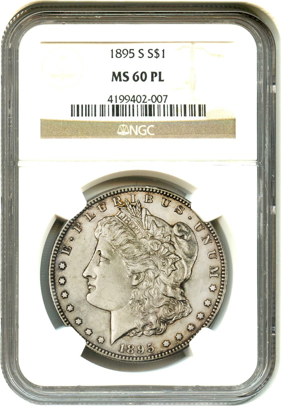 image for: 1895-S $1 NGC MS60 PL