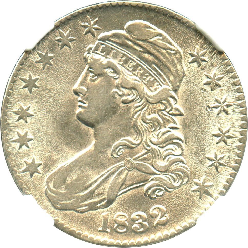 image for: 1832 50c NGC AU58 (Large Letters)