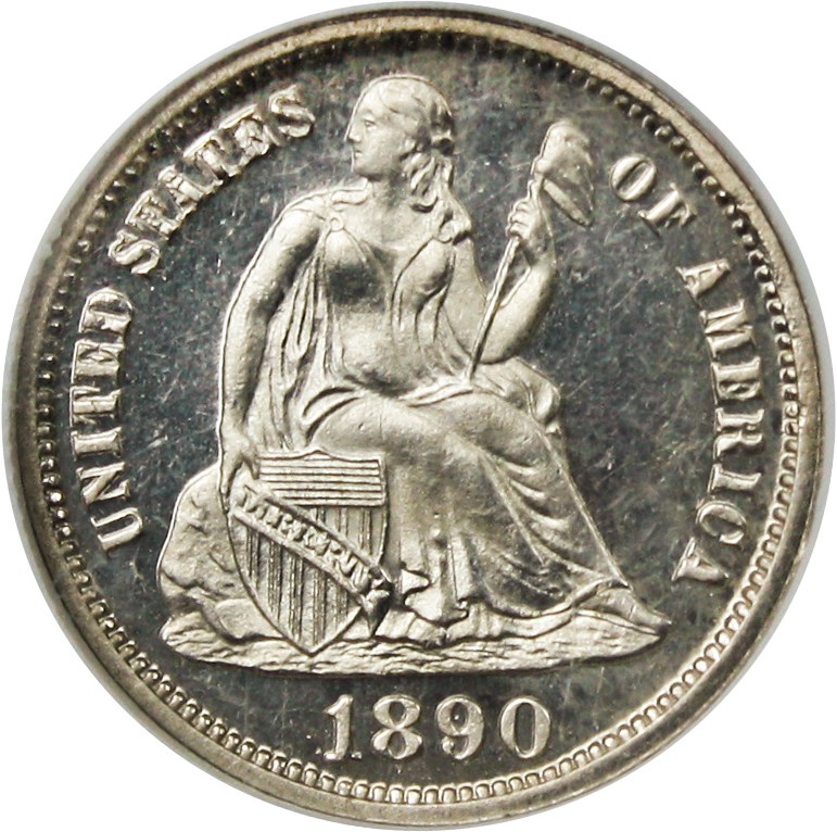 image for: 1890 10c NGC Proof 62 CAM