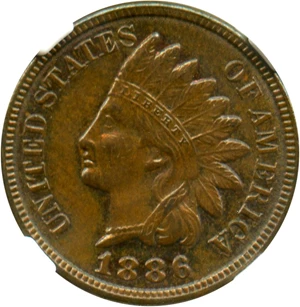 image for: 1886 1c NGC MS62 BN (Type 2)