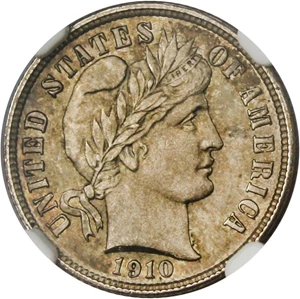 image for: 1910-S 10c NGC MS64