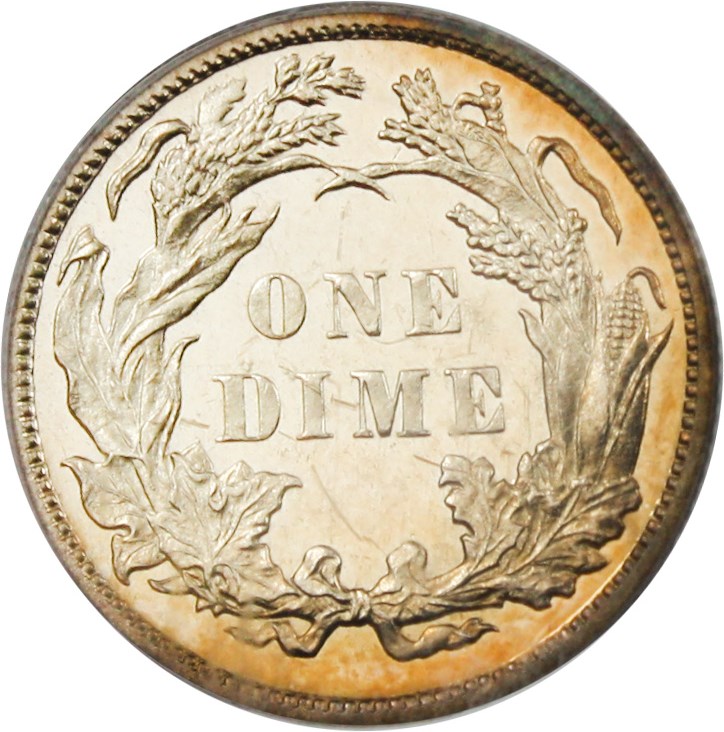 image for: 1887 10c PCGS/CAC Proof 63 CAM