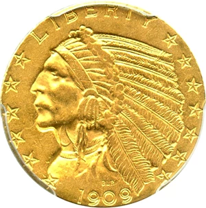 image for: 1909-S $5 PCGS AU53