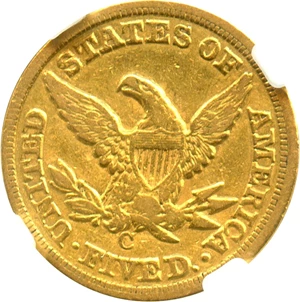 image for: 1854-C $5 NGC VF30