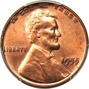 image for: 1955/1955 1c PCGS MS63 RD (Doubled Die)