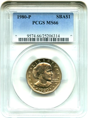 image for: 1980-P SBA $1 PCGS MS66
