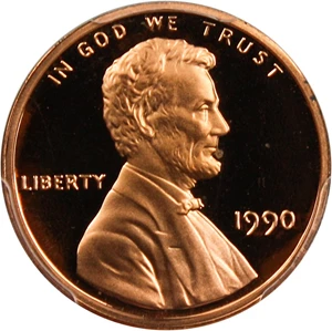 image for: 1990 No S 1c PCGS Proof 68 RD DCAM