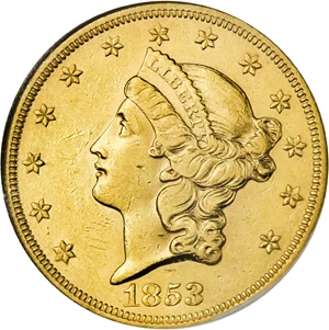 image for: 1853 $20 NGC AU58 (SS Republic)