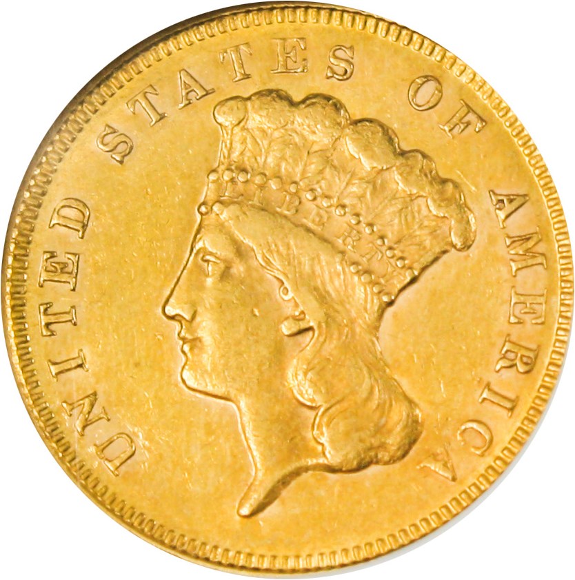image for: 1871 $3 NGC/CAC AU58