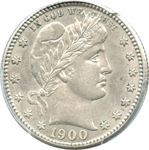 image for: 1900-S 25c PCGS AU55