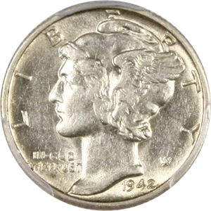 image for: 1942/1-D 10c PCGS/CAC AU53 FB